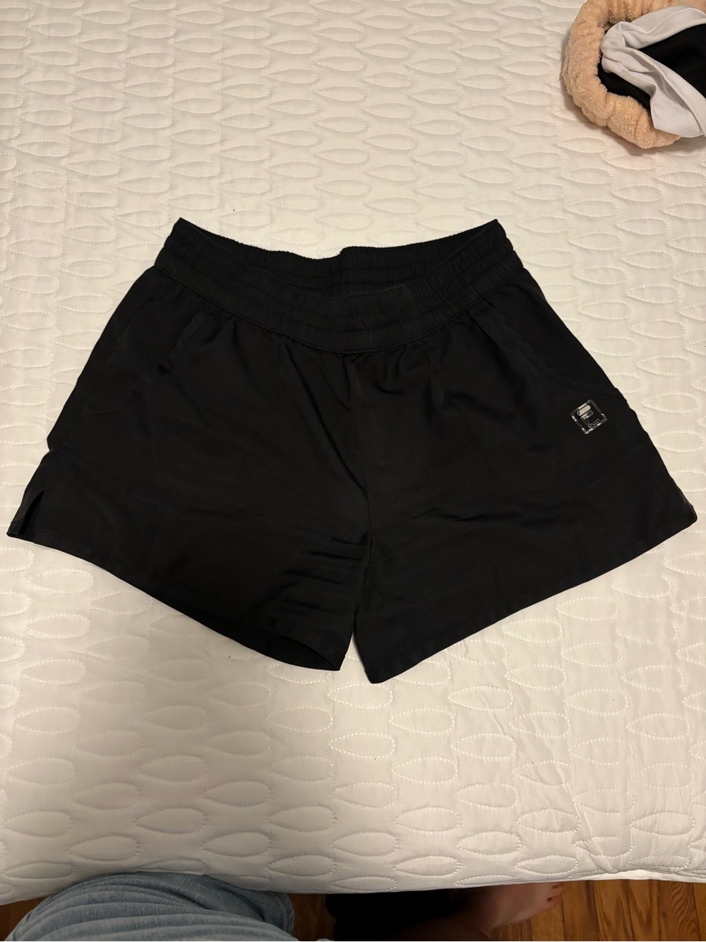 Fila Black Women's Athletic Shorts with Subtle Logo